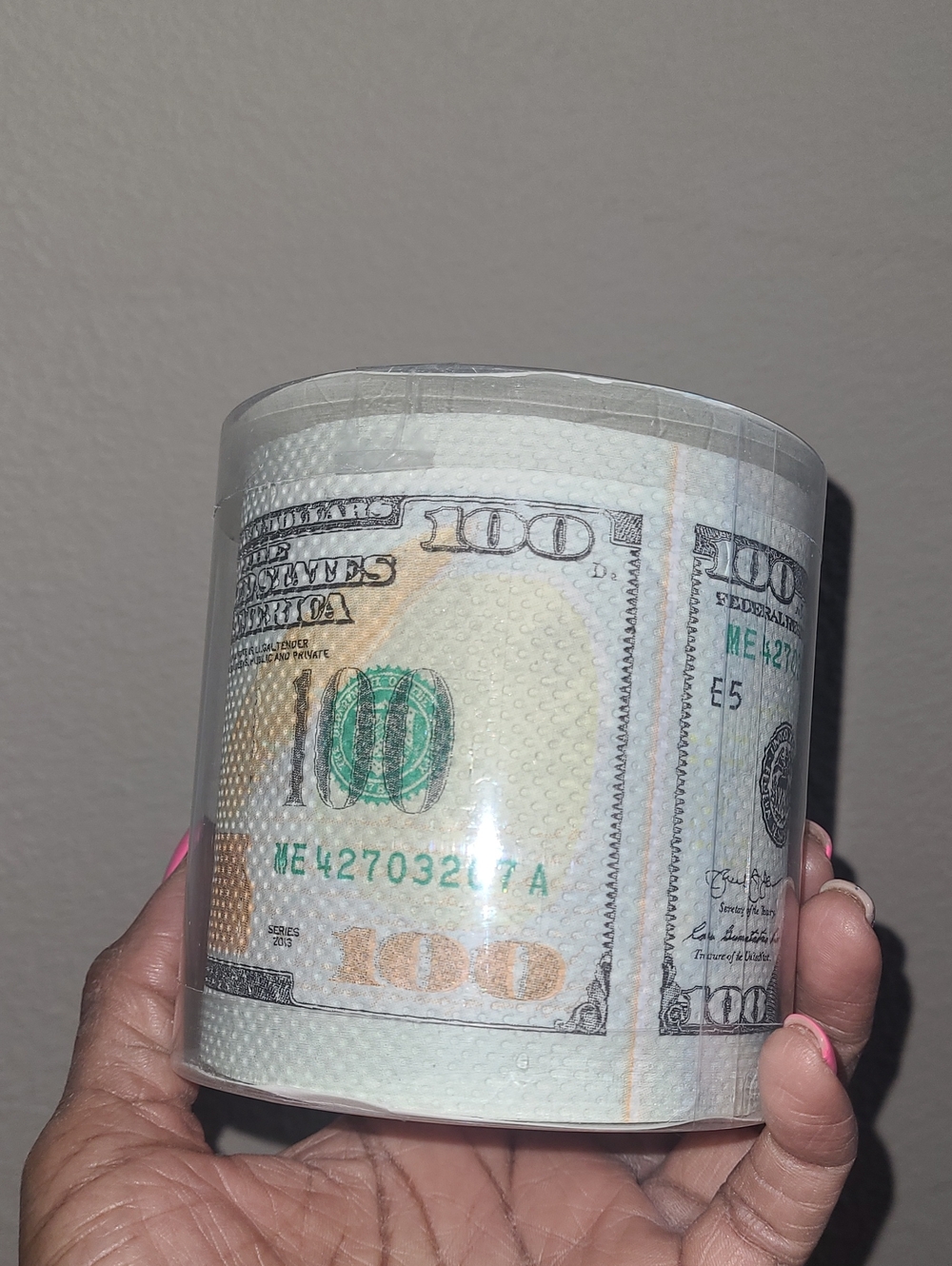 Novelty $100 Bill Printed Money Roll Toilet Paper - Picture 8 of 8
